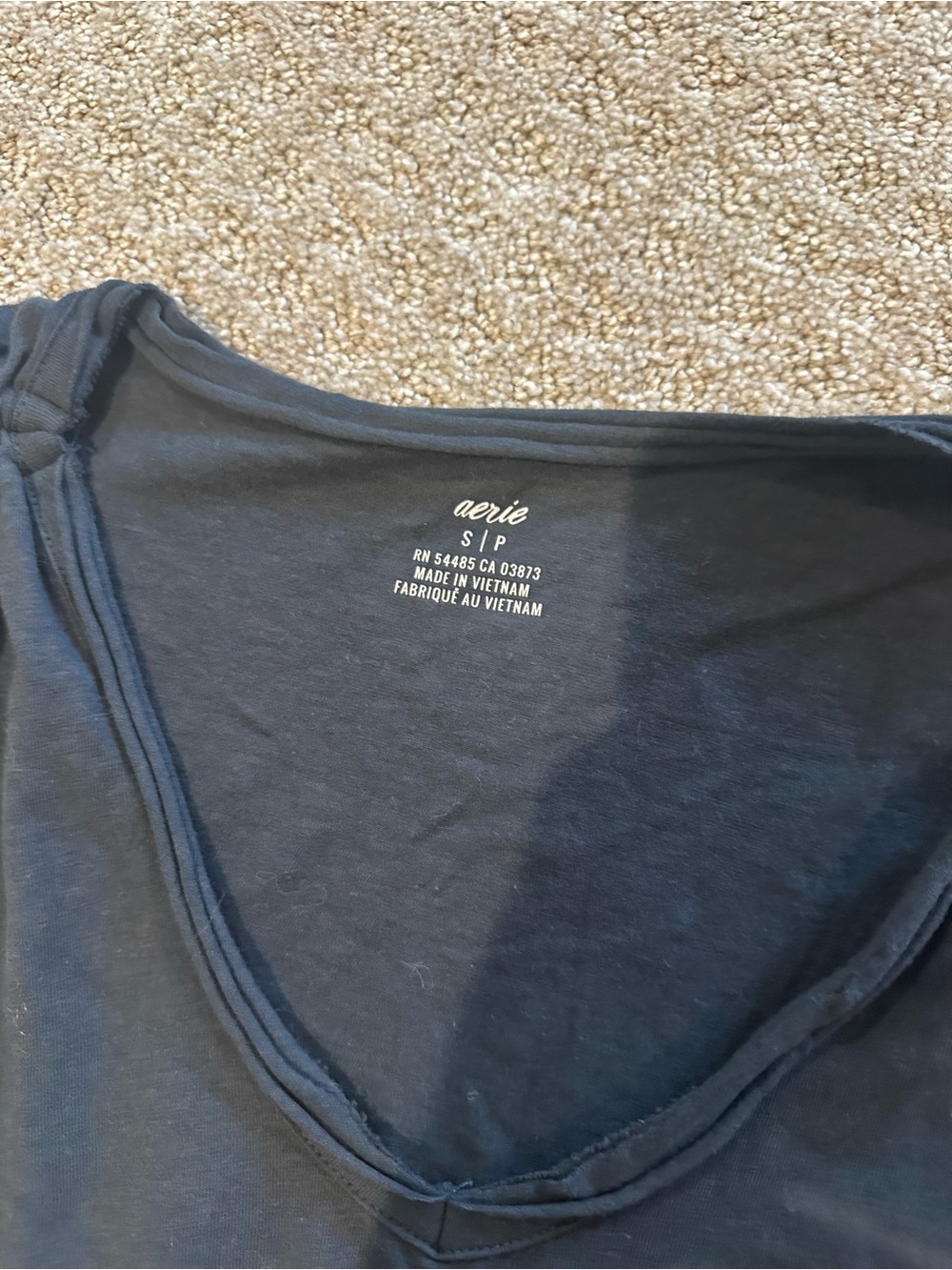 aerie Black V-Neck Jumpsuit Romper